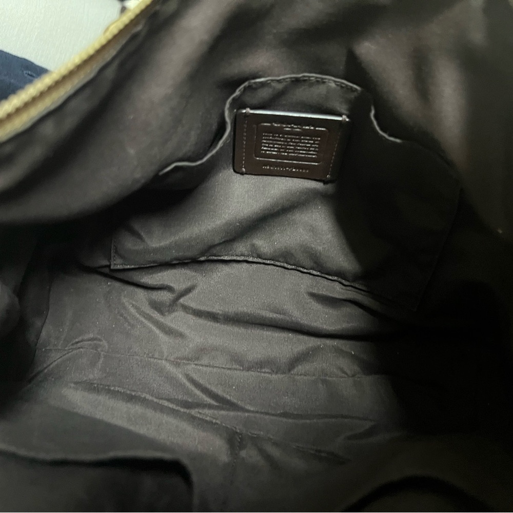 Coach Cream and White Shoulder Bag with Signature Monogram - Picture 12 of 13